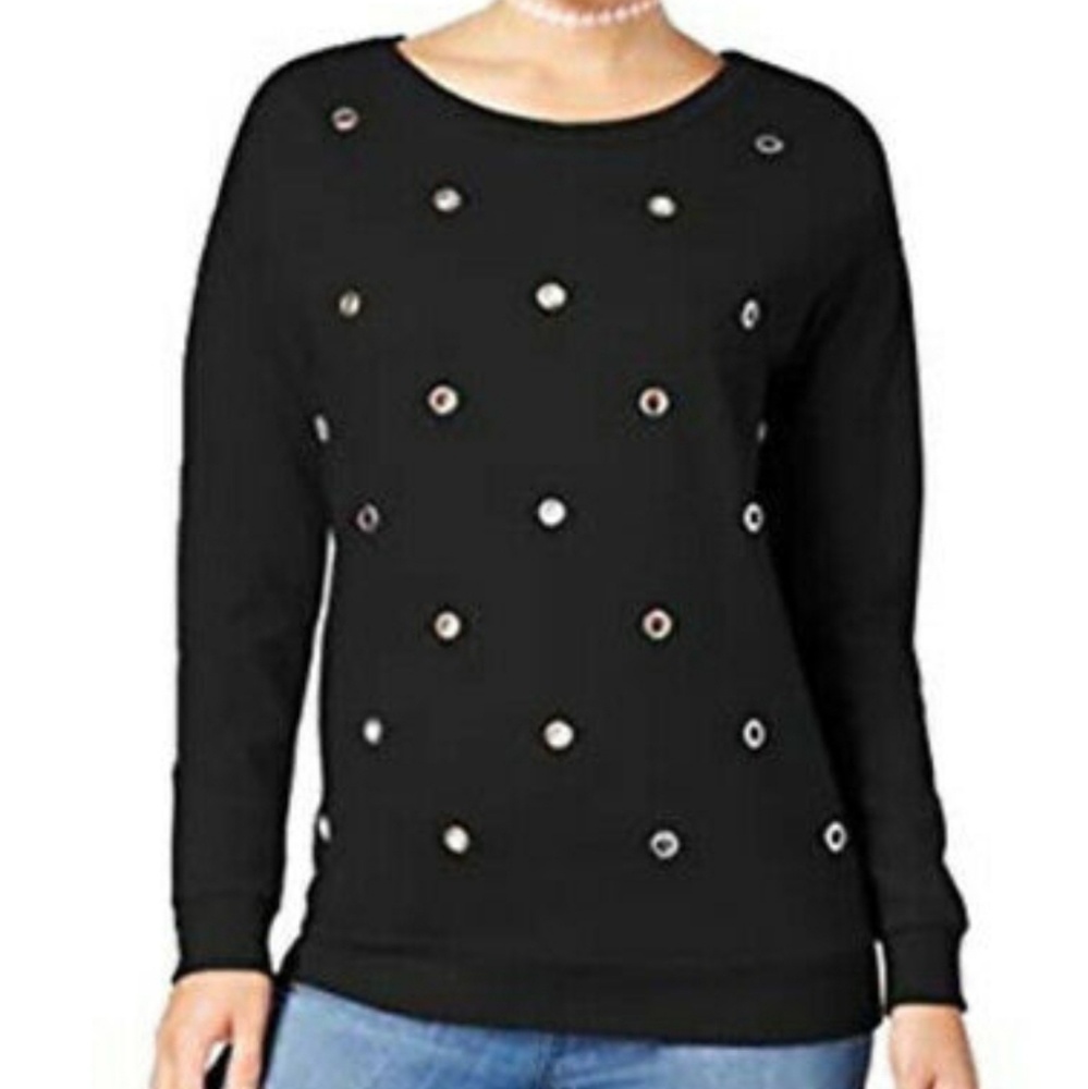 ULTRA FLIRT SWEATSHIRT WITH METAL GROMMETS